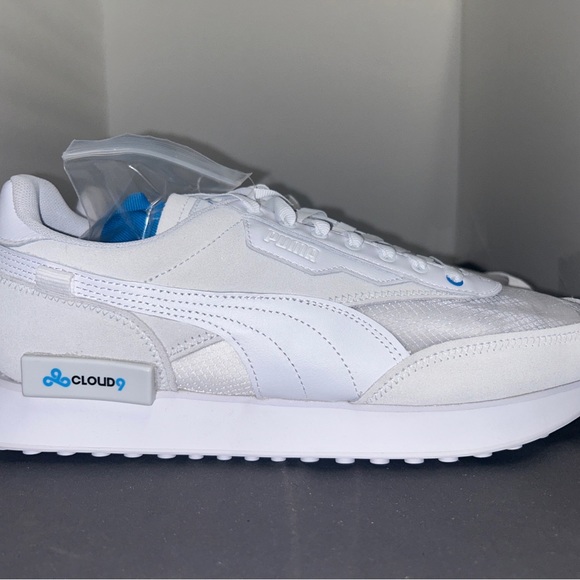 Puma Future Rider x Cloud9 Size US 12 White Cyan 380849 01 New - Picture 2 of 7